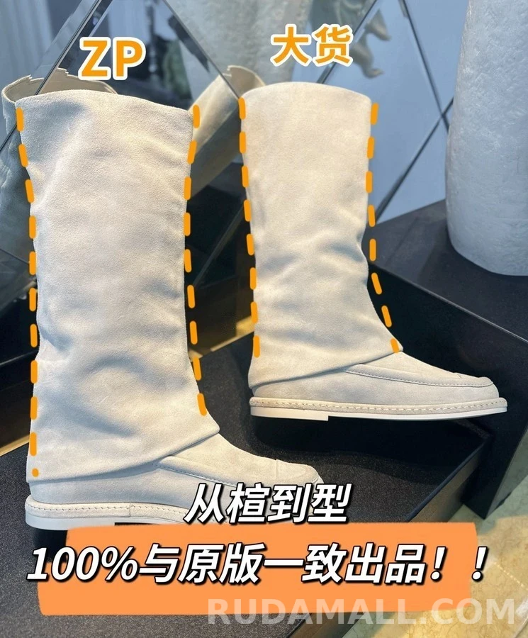 샤넬 샤넬 스웨이드 모카신 롱 부츠 상세 이미지