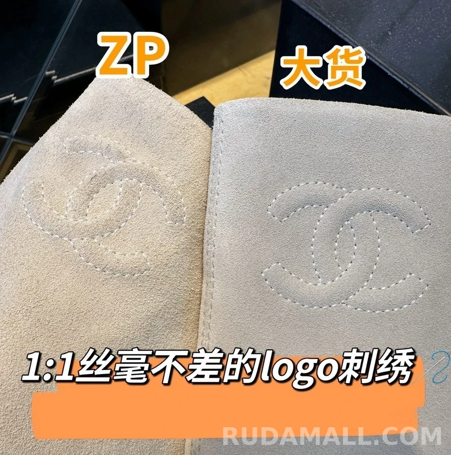 샤넬 샤넬 스웨이드 모카신 롱 부츠 상세 이미지