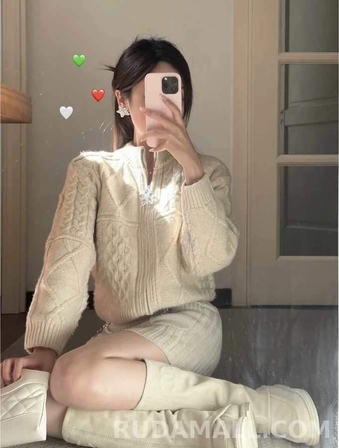 샤넬 샤넬 스웨이드 모카신 롱 부츠 상세 이미지