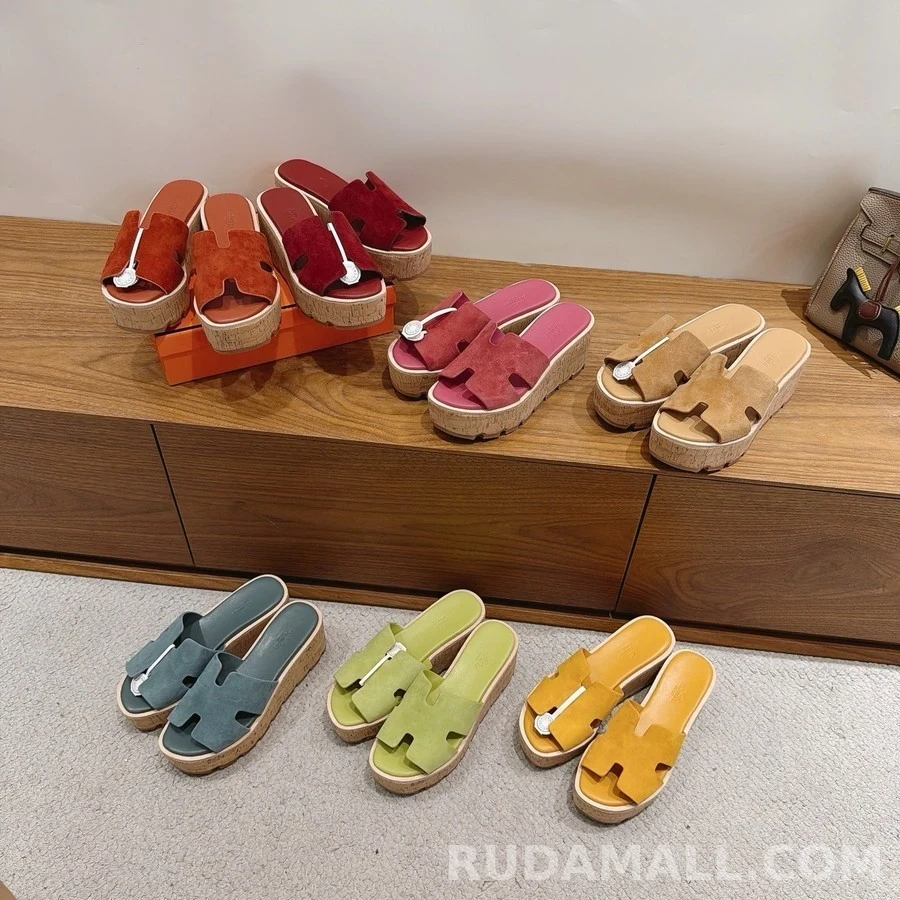 에르메스 에르메스 에클레어 플랫폼 샌들 브라운 상세 이미지