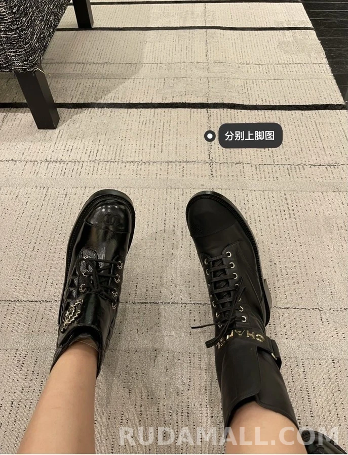 샤넬 샤넬 레터링 컴뱃 부츠 상세 이미지