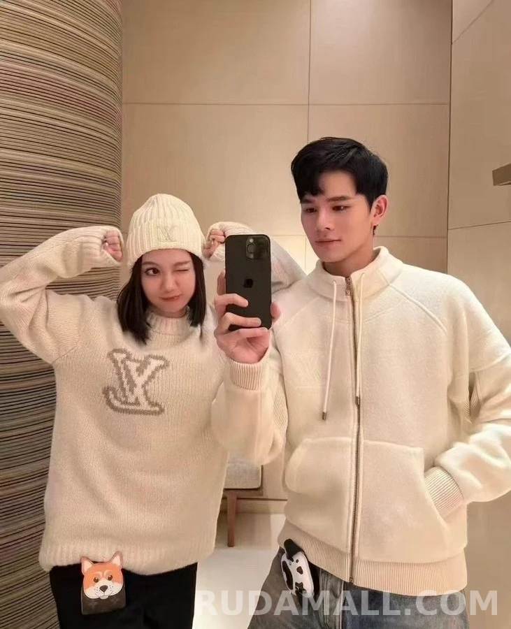루이비통 루이비통 미러 로고 인타르시아 니트 상세 이미지