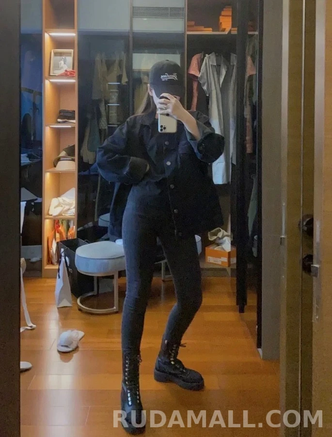 샤넬 샤넬 가죽 레이스업 플랫폼 부츠 상세 이미지