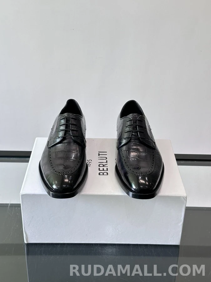 벨루티 벨루티 악어 엠보 더비 슈즈 상세 이미지