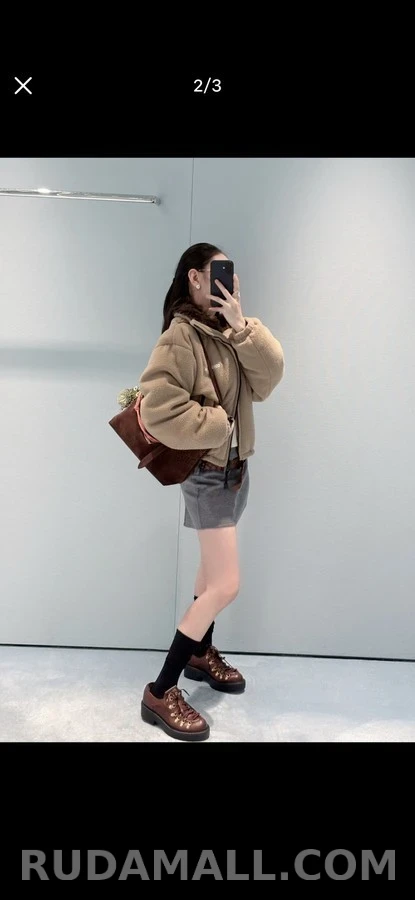 미우미우 미우미우 플랫폼 레이스업 로퍼 상세 이미지
