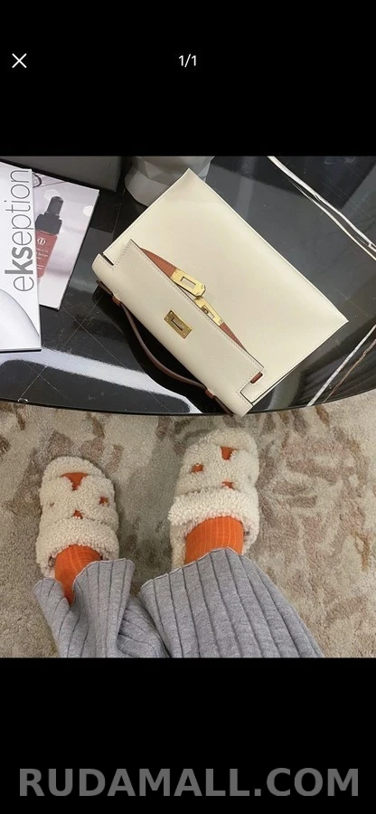에르메스 에르메스 양모 이중 스트랩 슬리퍼 상세 이미지