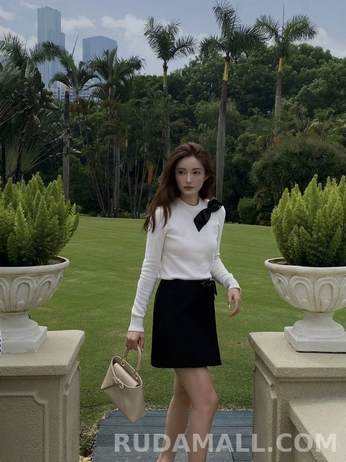 디올 디올 보우 디테일 캐시미어 스웨터 상세 이미지