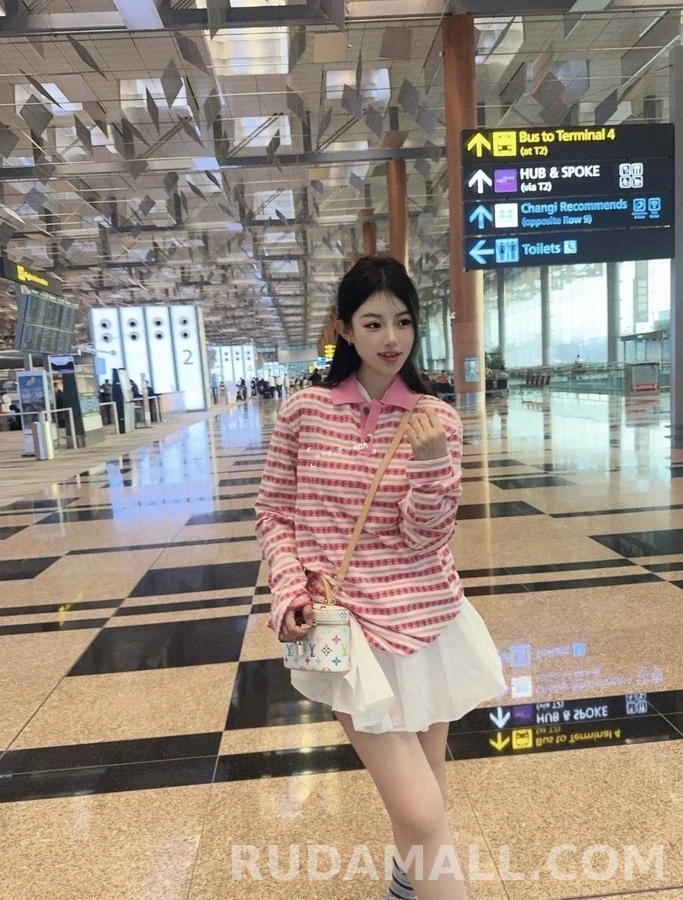 크롬하츠 크롬하츠 크로스 자카드 스트라이프 긴팔 티셔츠 상세 이미지