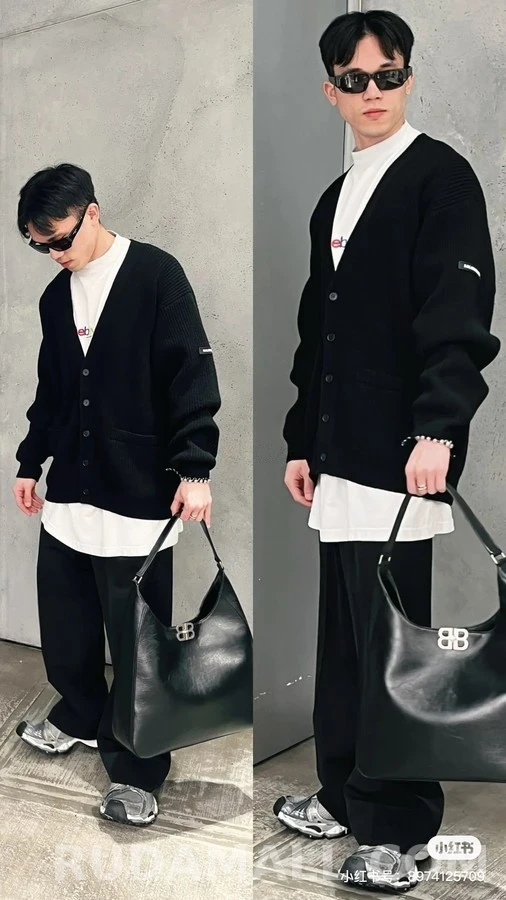 발렌시아가 발렌시아가 슬리브 패치 가디건 상세 이미지