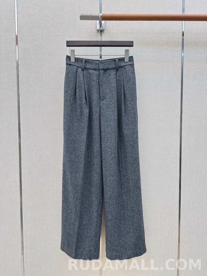 디올 디올 플리츠 울 와이드 팬츠 상세 이미지