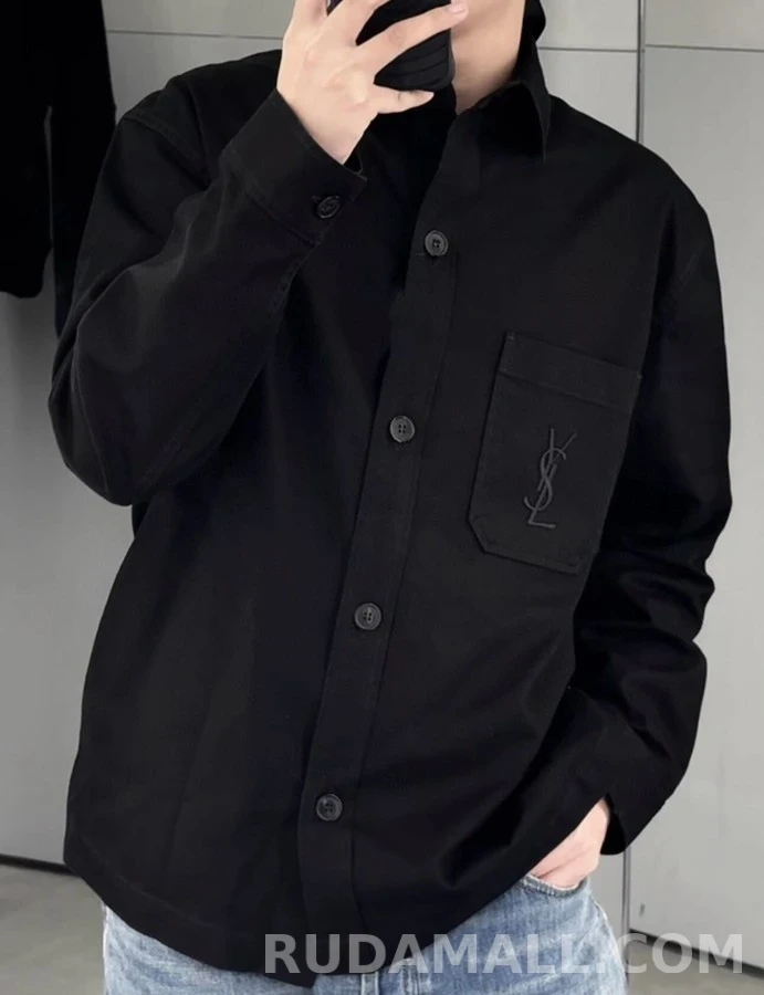 생로랑 세인트로랑 엠브로이더리 포켓 셔츠 상세 이미지