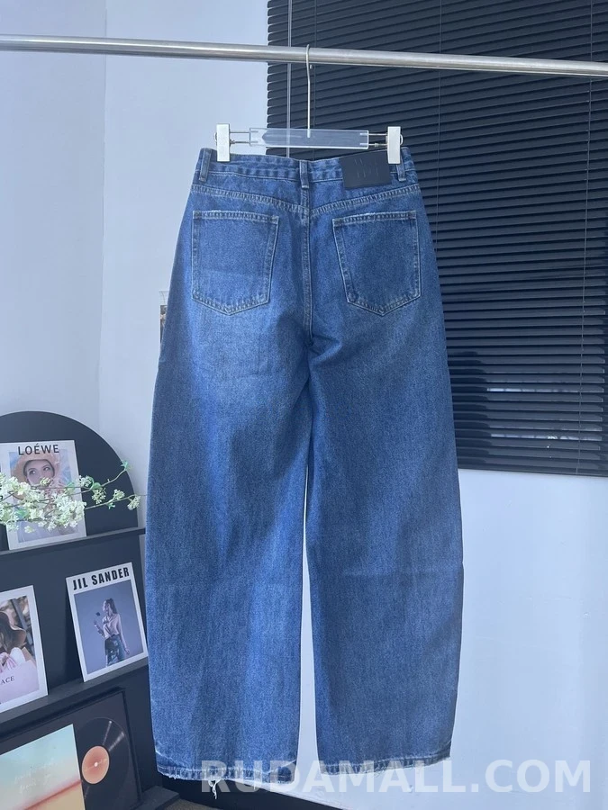 알렉산더 왕 알렉산더 왕 로고 포켓 와이드 데님 팬츠 상세 이미지