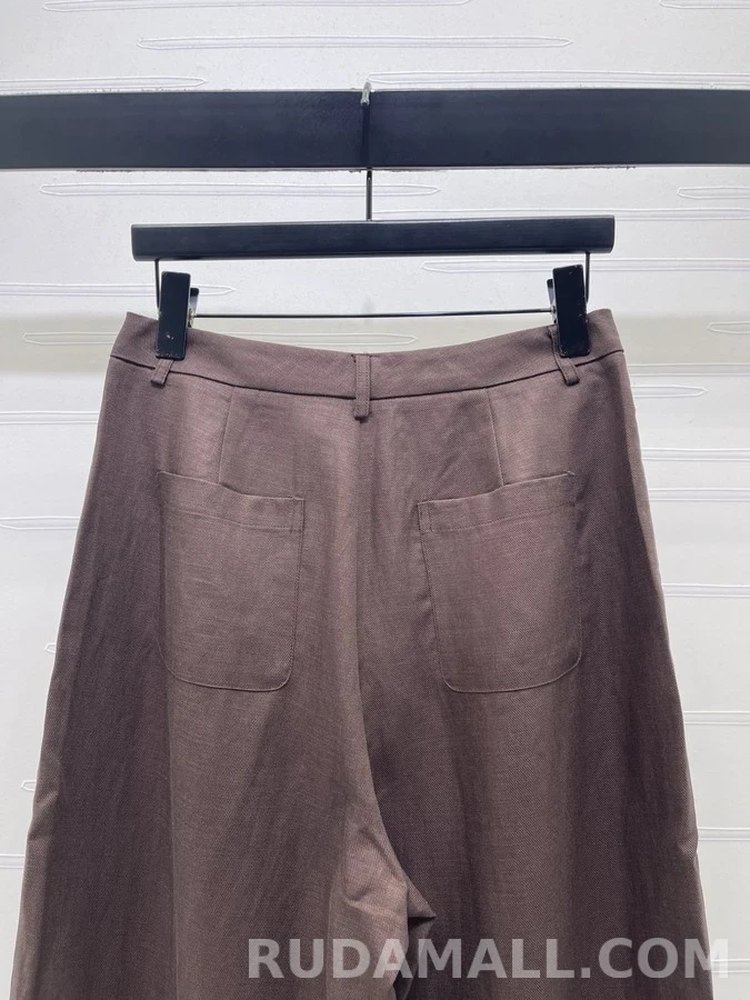 디올 디올 버튼 로고 와이드 팬츠 상세 이미지