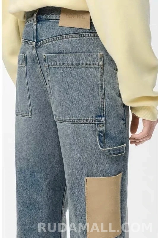 로에베 로에베 레더 포켓 데님 팬츠 상세 이미지