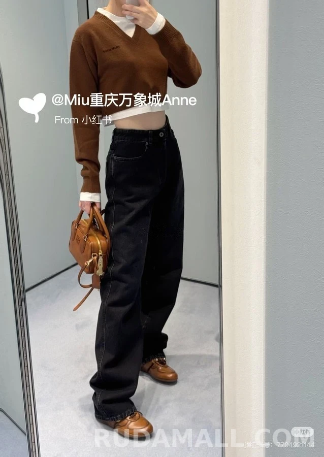 미우미우 미우미우 워싱 데님 팬츠 상세 이미지