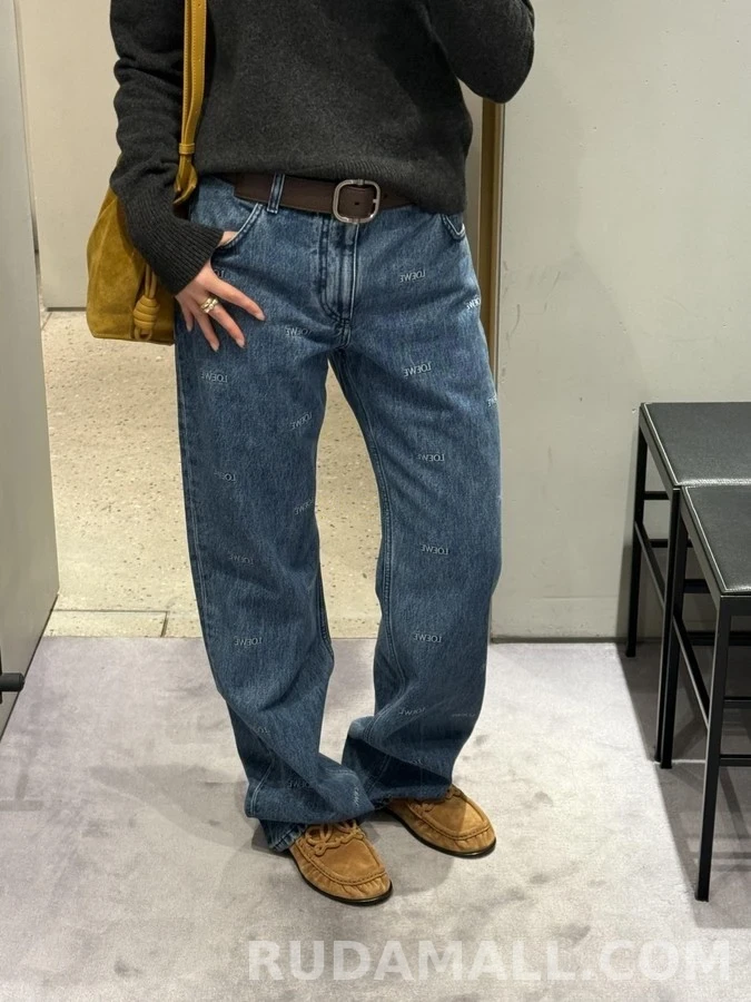 로에베 로에베 엠브로이더리 로고 데님 팬츠 상세 이미지