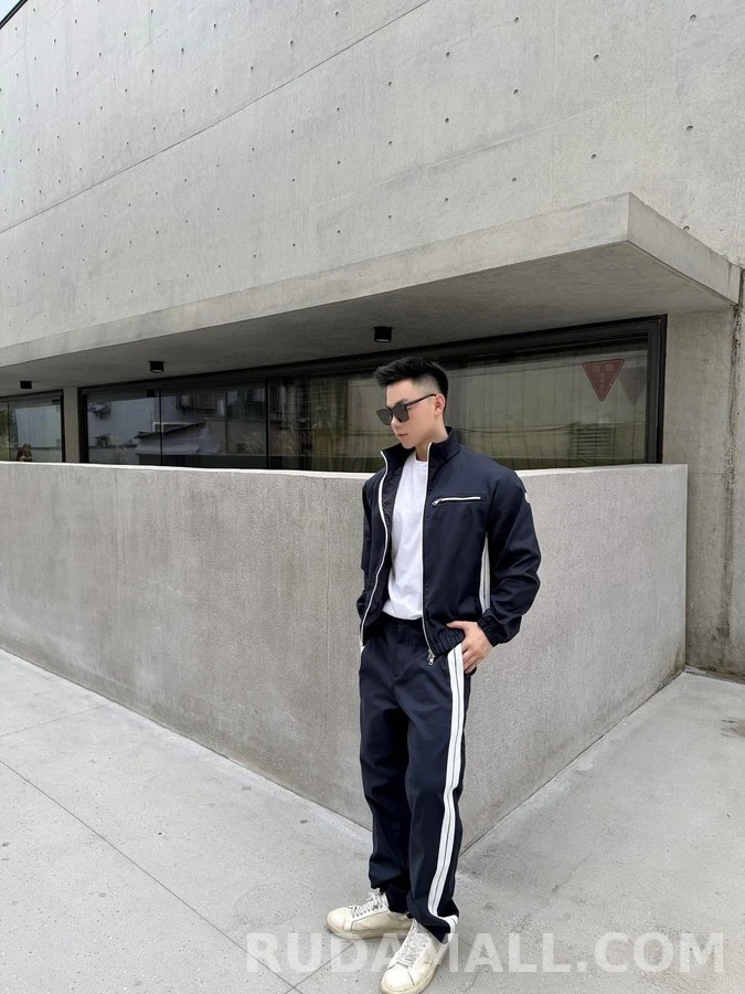 몽클레어 몽클레어 로고 스트라이프 드로스트링 팬츠 상세 이미지