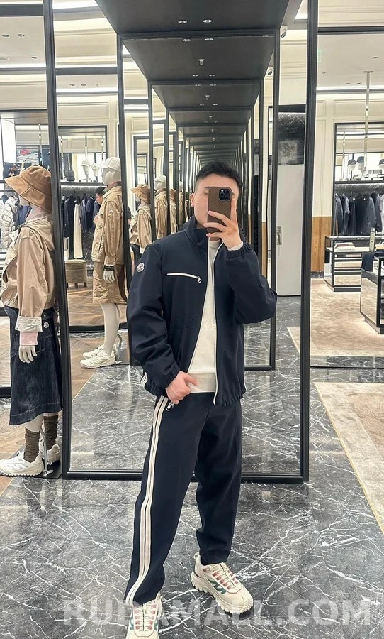 몽클레어 몽클레어 로고 스트라이프 드로스트링 팬츠 상세 이미지