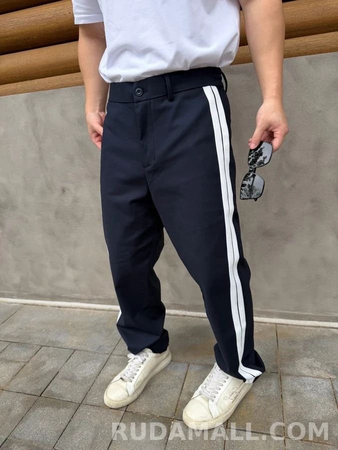 몽클레어 몽클레어 로고 스트라이프 드로스트링 팬츠 상세 이미지