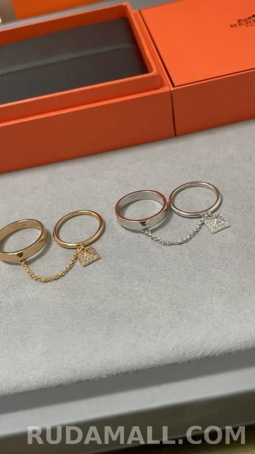 에르메스 에르메스 피라미드 참 체인 반지 상세 이미지