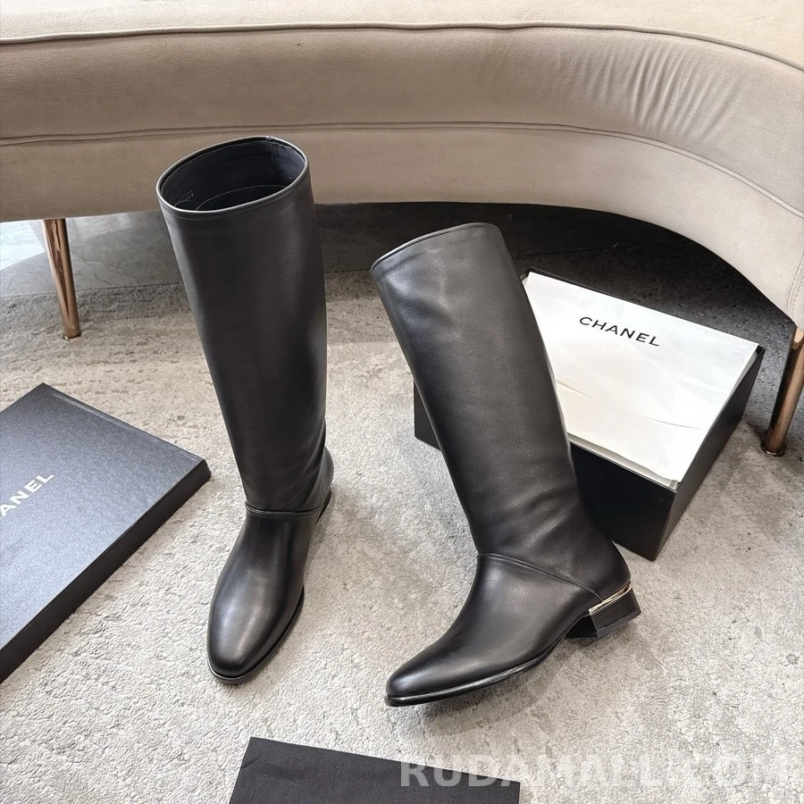 샤넬 샤넬 로고 롱부츠 상세 이미지