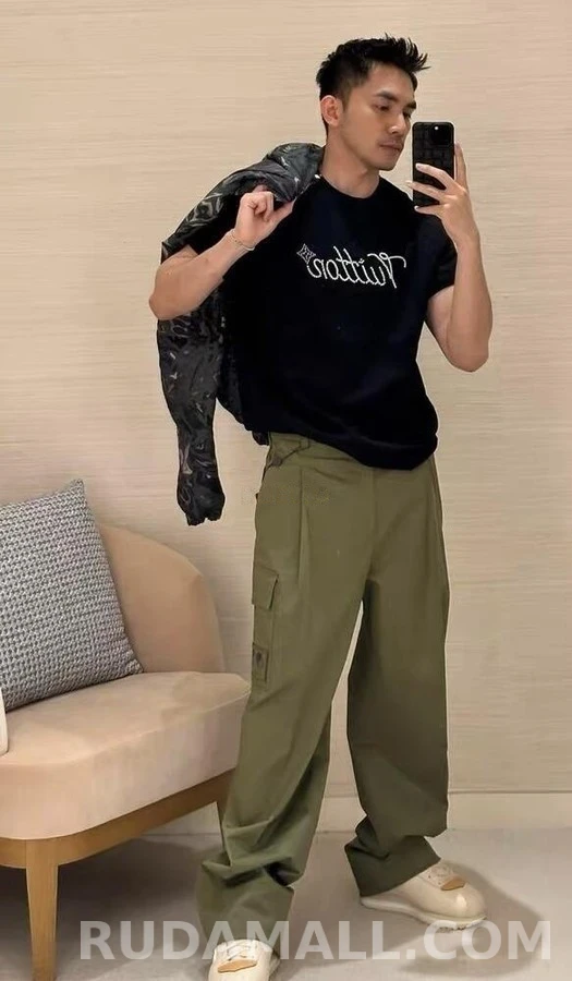 루이비통 루이비통 가죽 포켓 카고 팬츠 상세 이미지