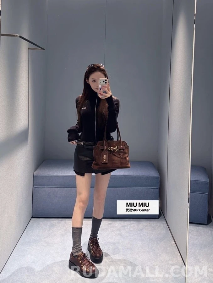 미우미우 미우미우 레트로 플랫폼 레이스업 슈즈 상세 이미지