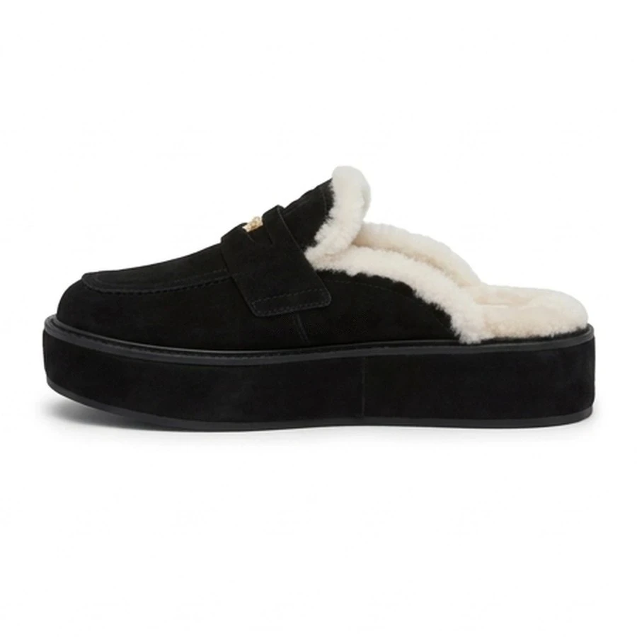 미우미우 미우미우 플랫폼 모피 로퍼 뮬 상세 이미지