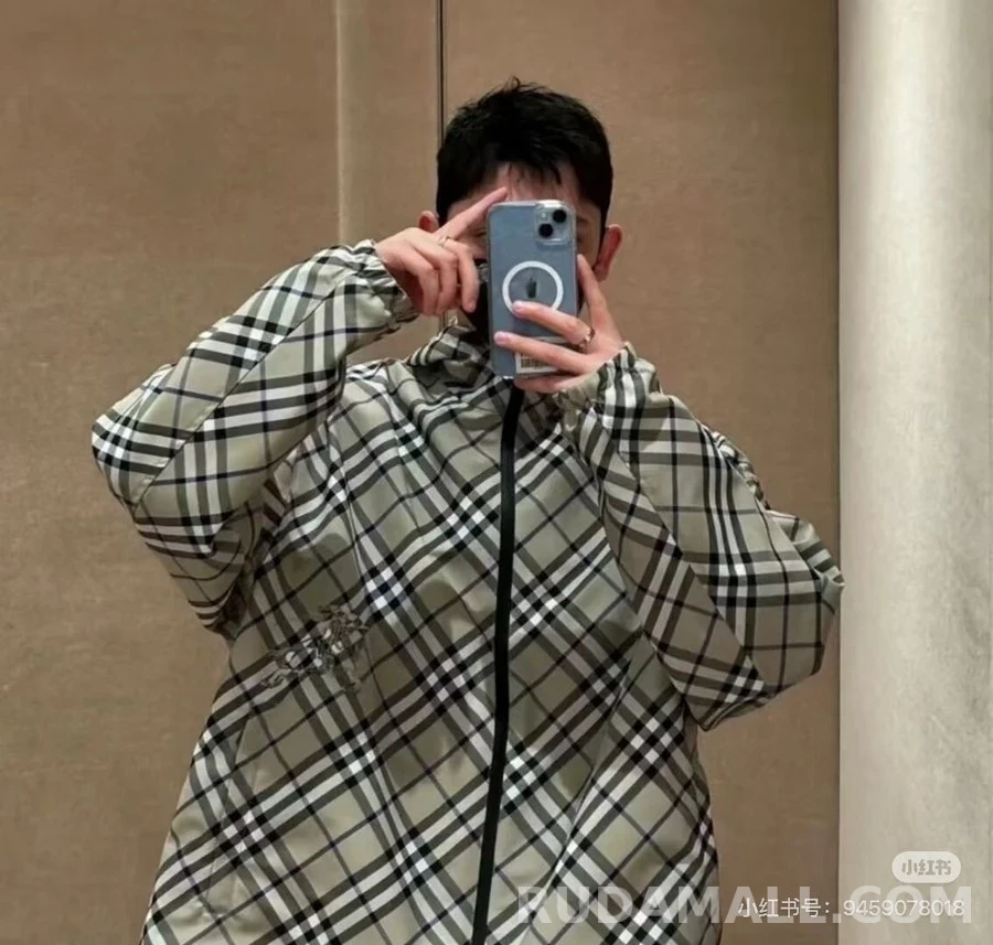 버버리 버버리 전투마 격자무늬 양면 자켓 상세 이미지