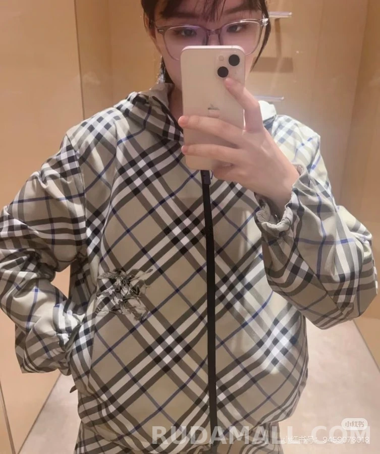 버버리 버버리 전투마 격자무늬 양면 자켓 상세 이미지