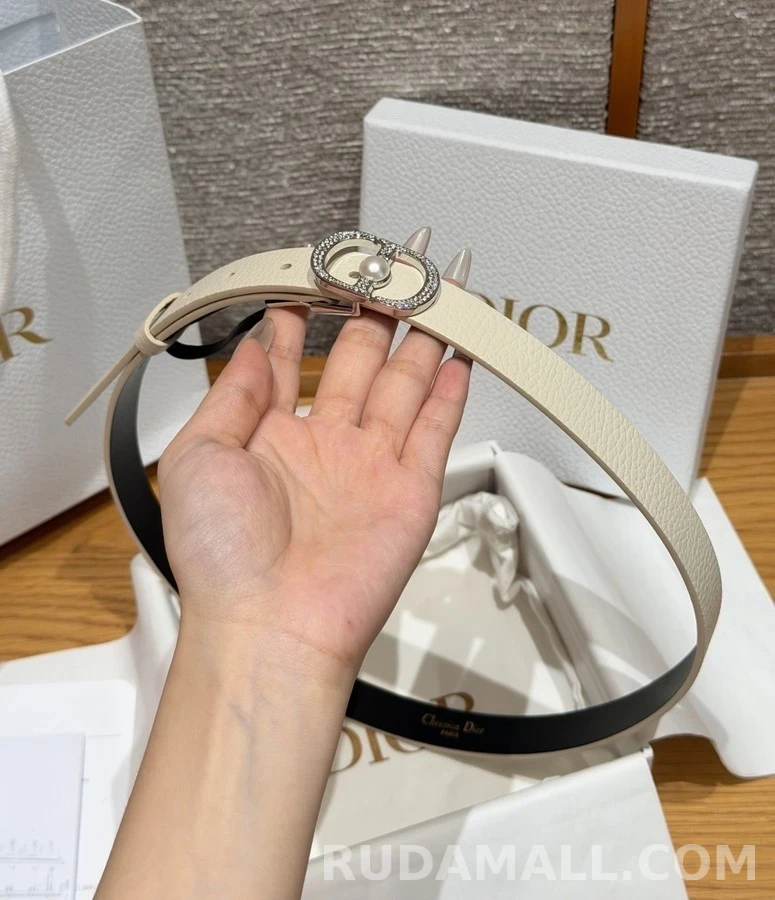 디올 디올 로고 진주 장식 벨트 상세 이미지