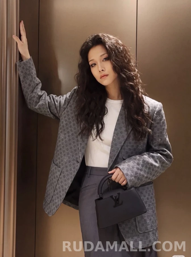 루이비통 루이비통 체크 패턴 싱글 블레이저 상세 이미지