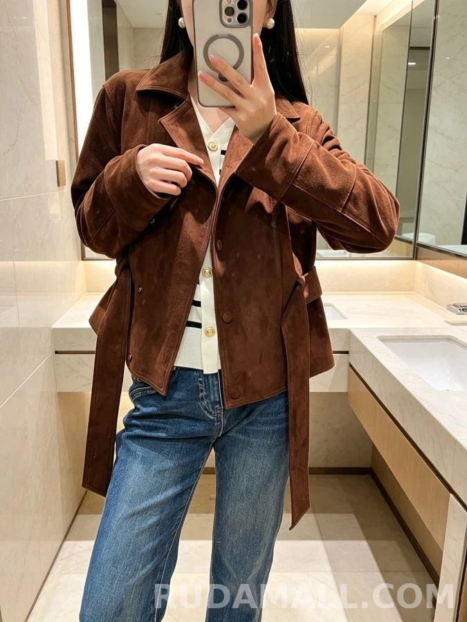셀린느 셀린느 스웨이드 벨티드 자켓 상세 이미지