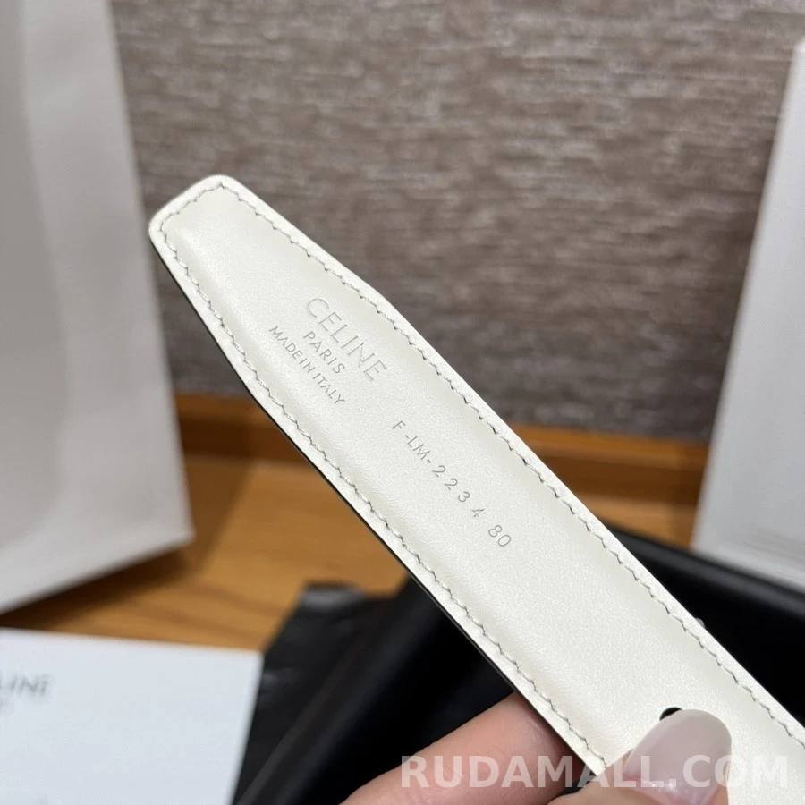셀린느 셀린느 트리옹프 큐빅 가죽 벨트 상세 이미지