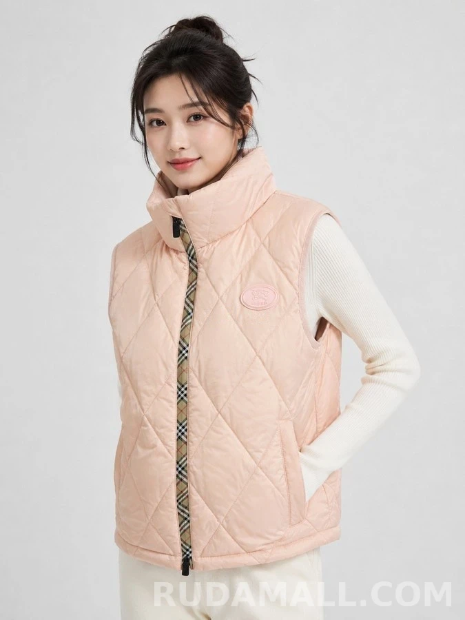 버버리 버버리 체크 퀼팅 패딩 베스트 상세 이미지
