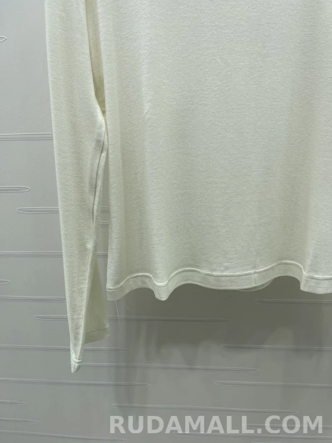 프라다 프라다 레터링 로고 긴팔 티셔츠 상세 이미지
