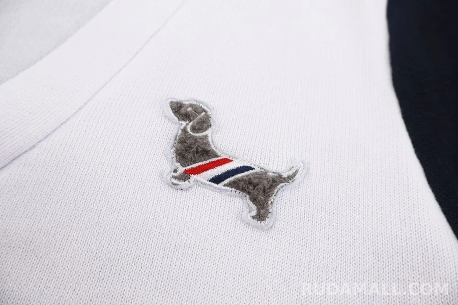 톰브라운 톰브라운 컬러블록 강아지 패턴 가디건 상세 이미지
