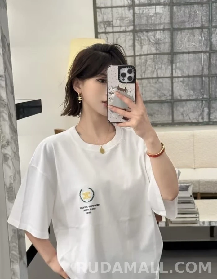 셀린느 셀린느 비즈 테두리 타원 로고 목걸이 상세 이미지