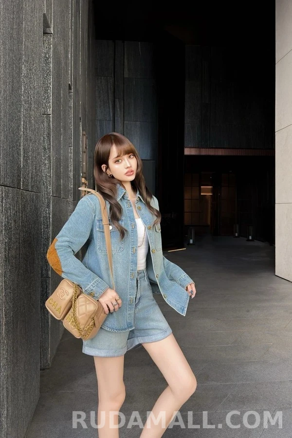 샤넬 샤넬 로고 데님 셔츠 상세 이미지