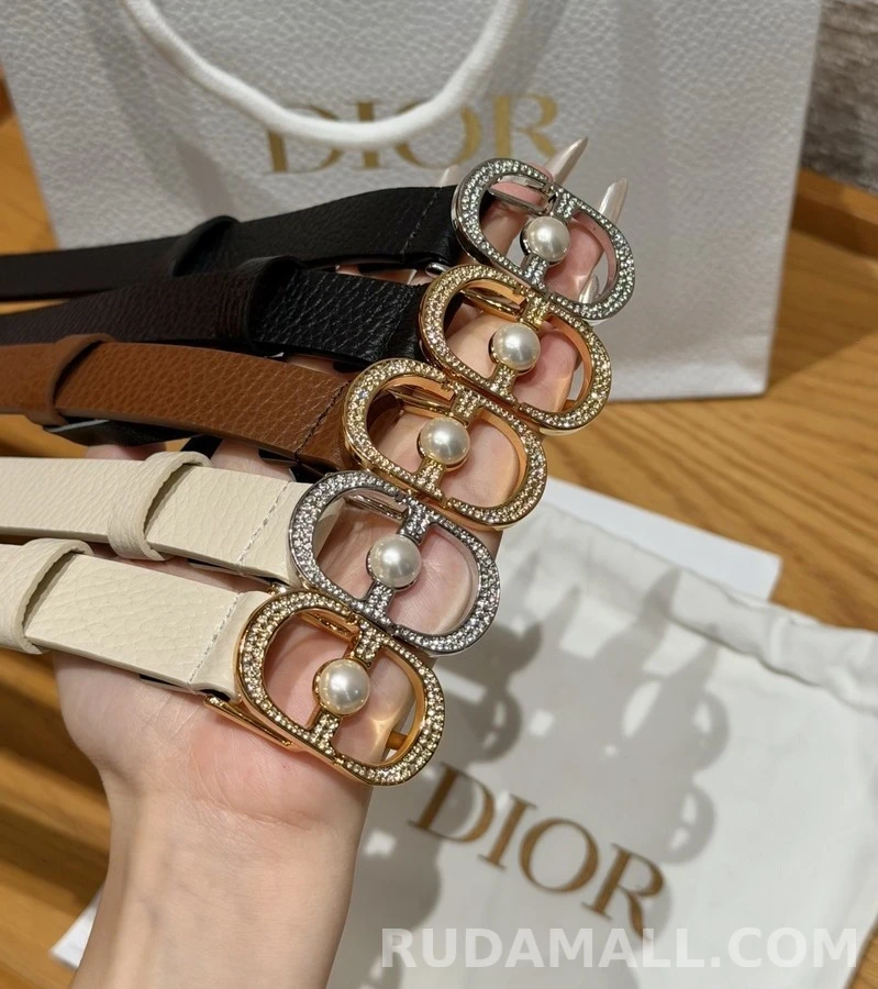 디올 디올 로고 진주 크리스탈 벨트 상세 이미지