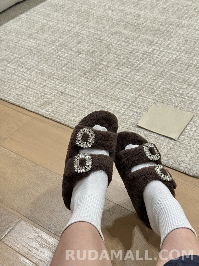 로저 비비에 로저비비에 테디 양털 크리스탈 버클 슬리퍼 상세 이미지