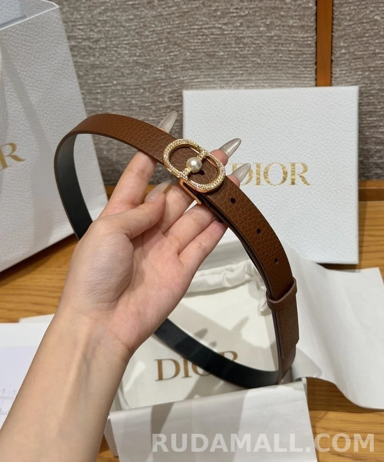 디올 디올 로고 펄 장식 벨트 상세 이미지