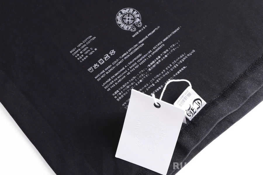 크롬하츠 크롬하츠 워싱 크로스 레터링 긴팔 티셔츠 상세 이미지
