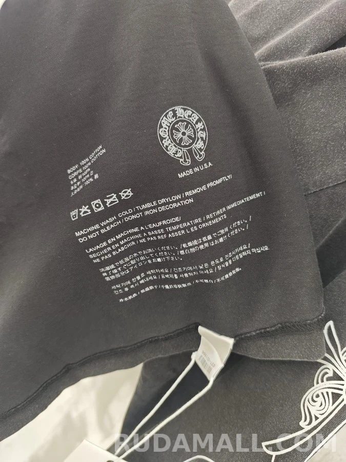크롬하츠 크롬하츠 워싱 크로스 레터링 긴팔 티셔츠 상세 이미지