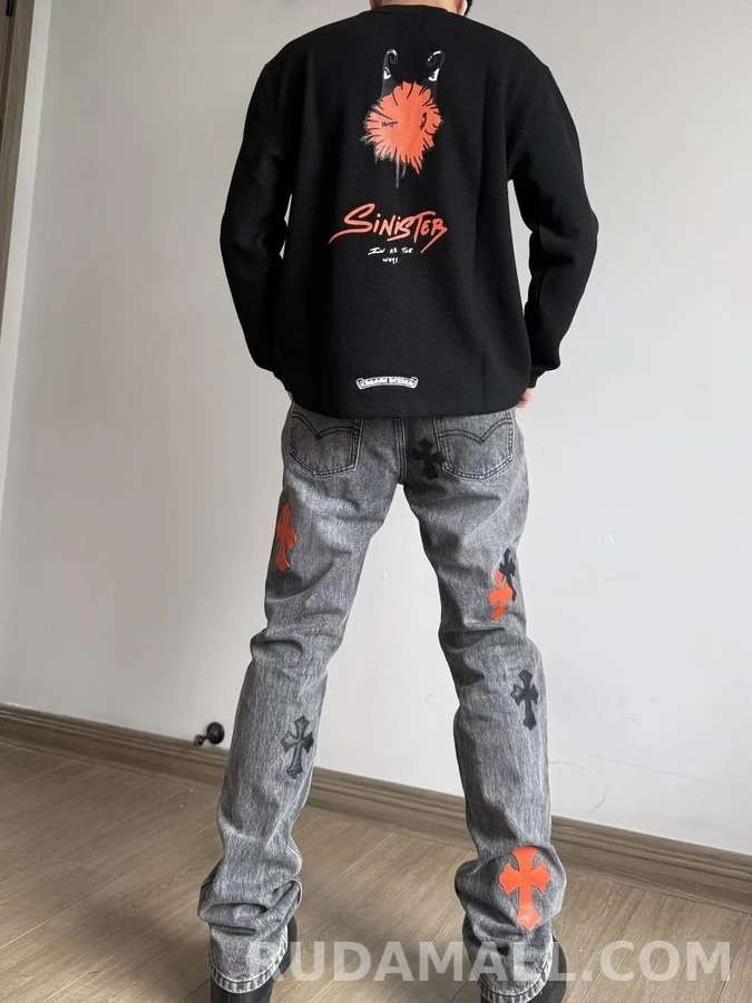 크롬하츠 크롬하츠 매티 보이 와플 불꽃 긴팔 티셔츠 상세 이미지