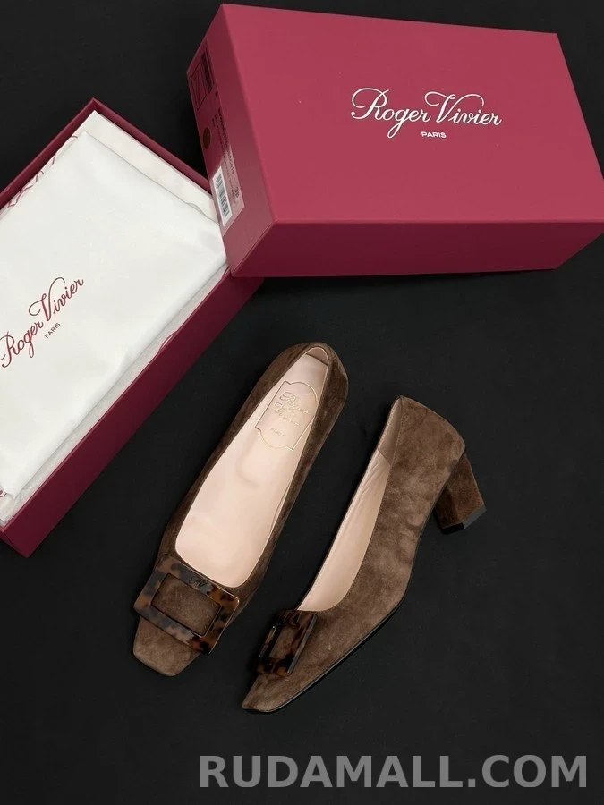 로저 비비에 로저비비에 벨벳 앰버 스퀘어 버클 펌프스 상세 이미지