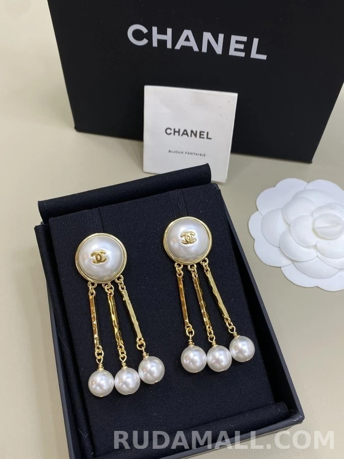 샤넬 샤넬 진주 태슬 귀걸이 상세 이미지