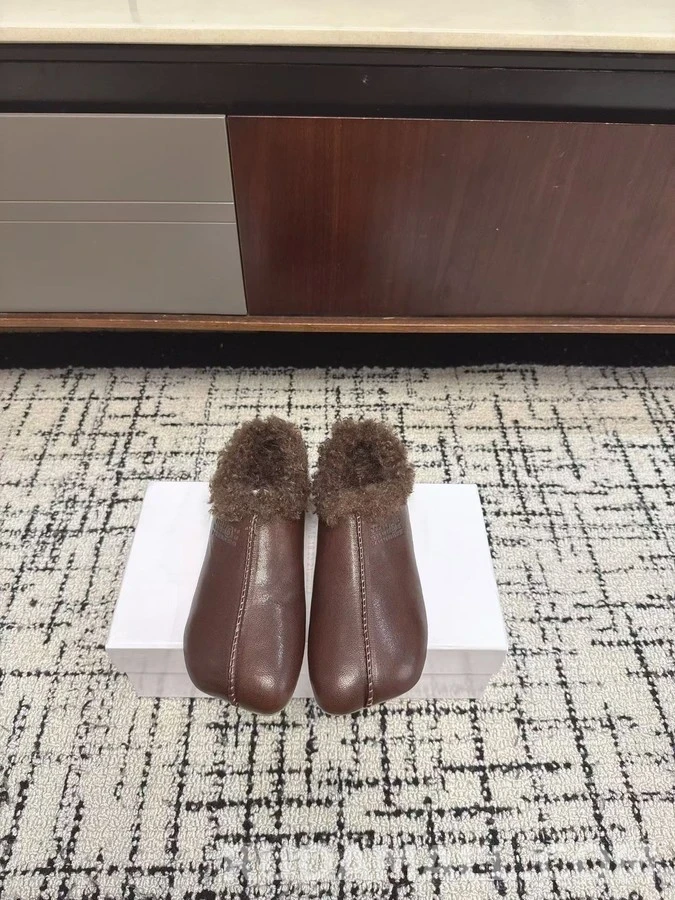 메종 마르지엘라 메종마르지엘라 레더 양털 슬리퍼 상세 이미지