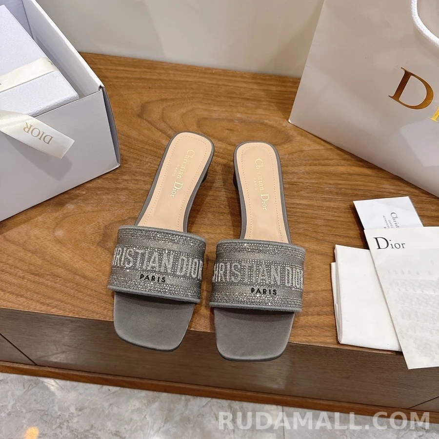 디올 디올 Dway 크리스탈 로고 뮬 상세 이미지