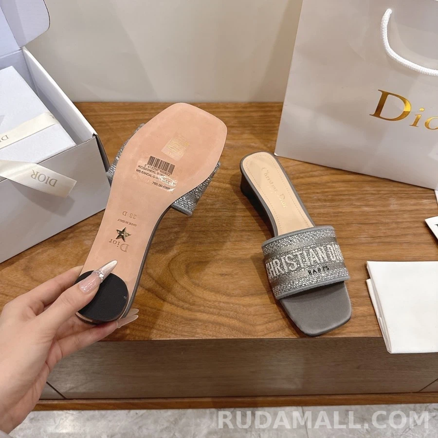디올 디올 Dway 크리스탈 로고 뮬 상세 이미지